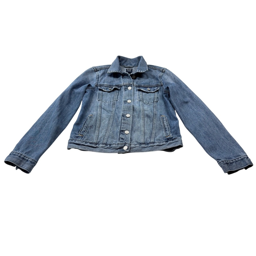 Gap Denim Jacket Womens XS Blue Excellent Medium Wash‎ Trucker Jean Jacket